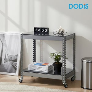 뮤트리 이동식트롤리 프리미엄 아이언 그레이 600400600 2단 세탁실수납장 바퀴달린 수납장