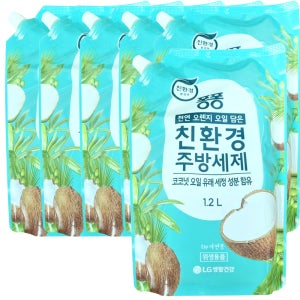 LG 퐁퐁 친환경 주방세제 코코넛 리필 1.2L x4개