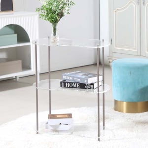 이가페 미드센츄리 거실테이블 3단 쇼파테이블 올아크릴선반