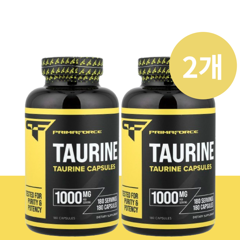 <b>프리마포스</b> 타우린 Taurine 1000mg 베지캡슐 180정 (2개)
