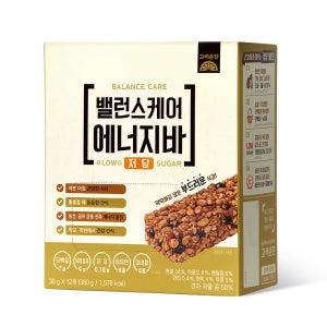 고려은단 밸런스케어 에너지바 저당 30G 12개입, 1개