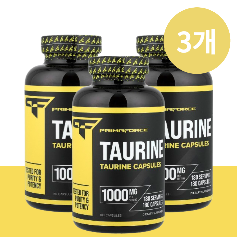 <b>프리마포스</b> 타우린 Taurine 1000mg 베지캡슐 180정 (3개)