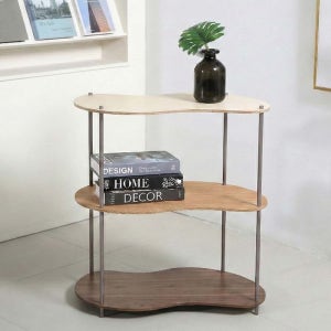 이가페 미드센츄리 거실테이블 3단 쇼파테이블 올우드선반