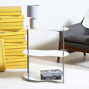 이가페 미드센츄리 거실테이블 3단 쇼파테이블 아크릴2+스틸1