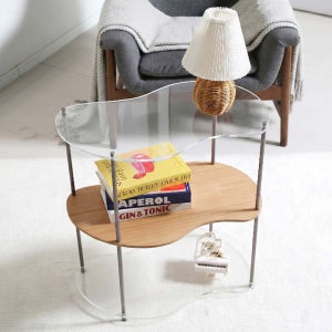 이가페 미드센츄리 거실테이블 3단 쇼파테이블 아크릴2+우드1