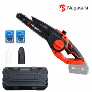 나가사키 20CM 충전 체인톱 마끼다 소형 전동 무선 전기톱 가지치기 NS-908