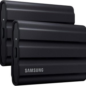 samsung MU-PE4T0S T7 4TB 쉴드 휴대용 SSD USB 3.2 블랙(2팩)