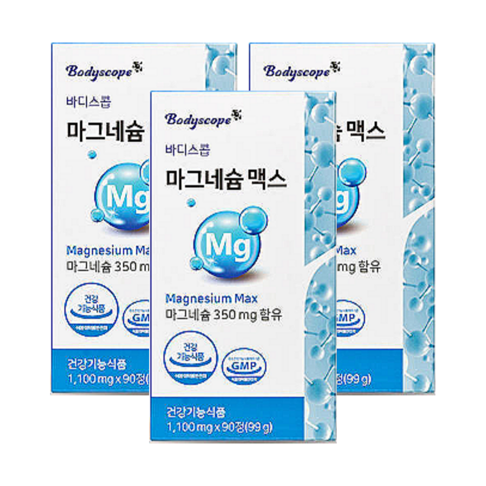 <b>바디스콥</b> 마그네슘 맥스 90정 x 3개