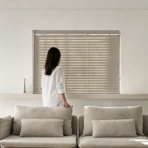 트루갤러리 THE 숨결 암막 우드 블라인드 라운드 오동나무 원목 4color