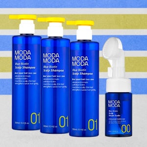 모다모다 블루비오틴 스칼프 샴푸 300ml 3개 + 두피가글 스케일러 90ml