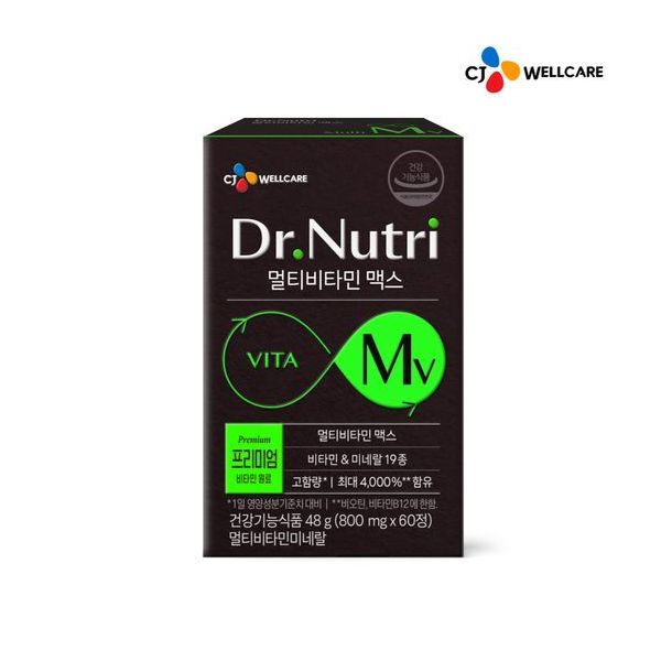 <b>씨제이웰케어</b> CJ닥터뉴트리 멀티 <b>비타민</b> 맥스 60정 (2개월분) 4210581