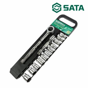 사타 SATA 1/2 육각 소켓 렌치 세트 13PCS 09525 작업공구