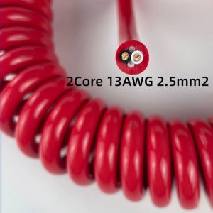 텔레스코픽 레드 나선형 스트레치 코어 스트레치 10M 와이어 케이블 13AWG 5MM2