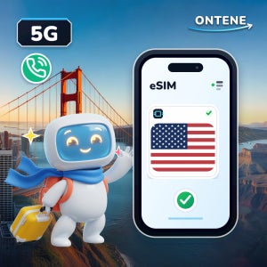 미국 이심 5G 매일 총량 무제한 로밍 국제 전화 eSIM