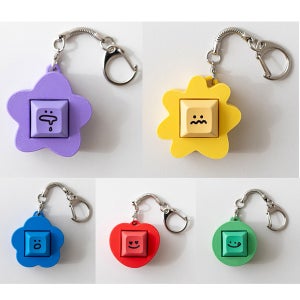 와글와글 입체 네모 키캡 키링 키보드와 호환 가능 열쇠고리 키홀더 키체인 청축 포인트키캡