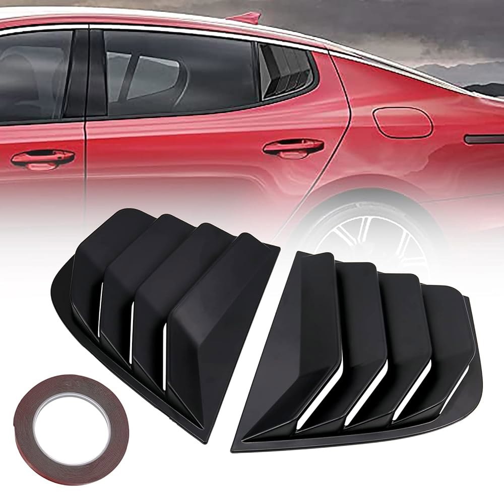 2018-2022 기아 스팅어 GT 라인 GT1 GT2 3D ABS 플라스틱 환기 디플렉터 쉬운 설치 열 <b>감소</b> 액세서리를 위한 스포레이싱츠 사이드 윈도우 루버 스쿱 커버 선쉐이드