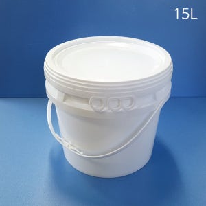 15L백색 바케스 원형벌크통 15L, 통만구매 1개, 1개
