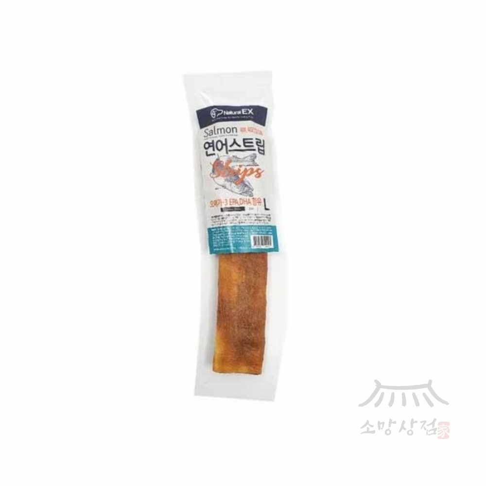 생활약방 [네츄럴EX] 연어츄스<b>트립</b>L 강아지연어간식 강아지수제껌