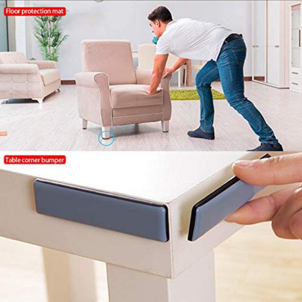 New16 Pcs <b>글라이드</b> PTFE 자기 접착 <b>성</b> 세트 용 스퀘어 Easy Movers