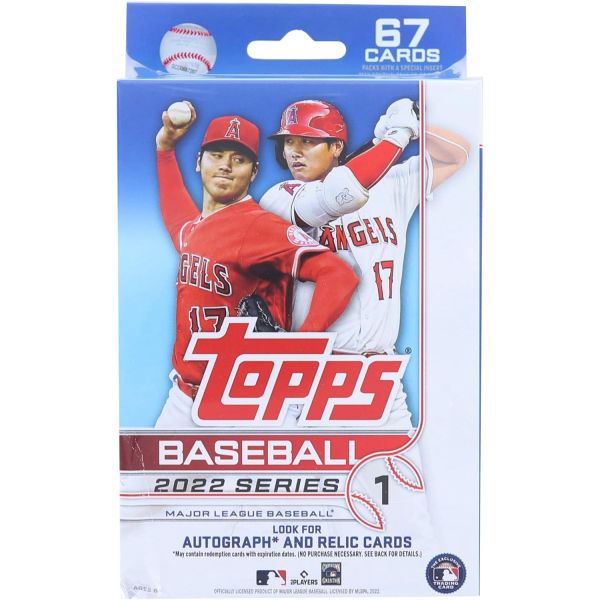 MLB 카드 수집품 야구 2022 탑스 시리즈 1 트레이딩 행거 박스67장