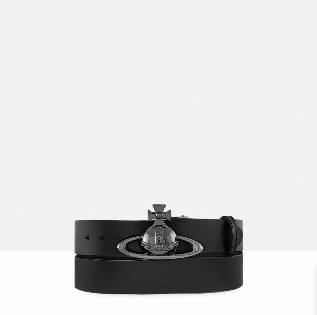 비비안웨스트우드 Orb 버클 벨트 블랙