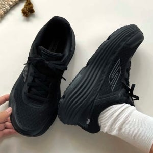 스케쳐스 맥스 쿠션 엔데버 블랙 족저근막염 아치핏 쿠션 러닝 운동화