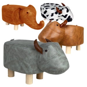 NE 핸드메이드 동물 스툴 송아지 황소 스틀 발탁자
