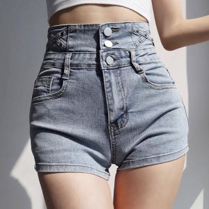 [onnit] 여성 데일리 쓰리버튼 데님 숏팬츠 핫팬츠 청바지