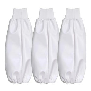 흰색방수팔토시 상단고무줄+하단시보리형 3켤레 주방 카페 식품공장 등 생활방수