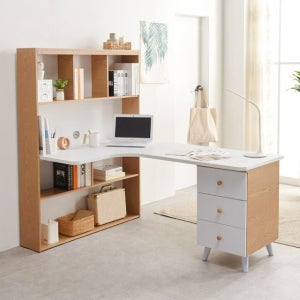 NC 서랍책장 L자형 책상 세트 4colors