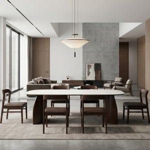 까사나인 시그니처 월넛 호두나무 원목 이태리 포세린 세라믹식탁 국내제작 4인 6인 8인용