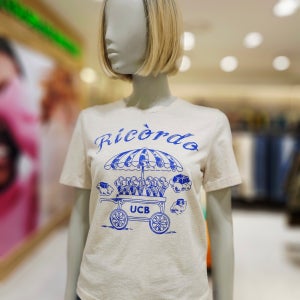 베네통 배색 프린팅 반팔 티셔츠 BATS16511