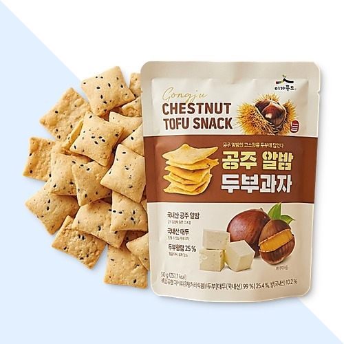 공주알밤 두부과자 3개 저칼로리 영양간식 알밤두부스낵