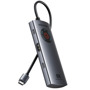 벤션 C타입 8K HDMI PD USB 멀티 허브 도킹스테이션 TQX, 미러링 터치 On Off 사생활 보호기능