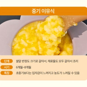 중기 이유식 260ml (식단은 공지사항에서 확인 필수)