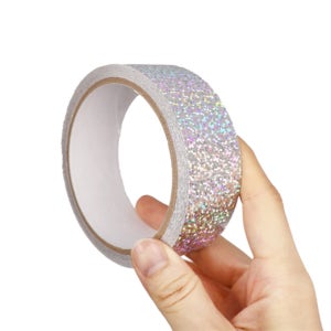 홀로그램 테이프 3cm 파티데코 홀로그램테이프은색