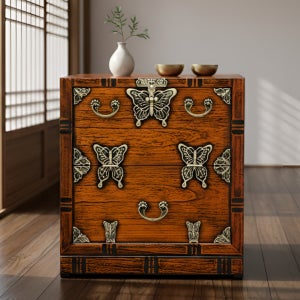 가온공방 원목 나비 반닫이 600 제기함 목기함 전통 고가구 보관함