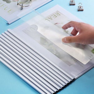 서류 고정력 좋은 튼튼한 A4 투명 쫄대 파일 화일 10P 슬라이드 보고서 커버