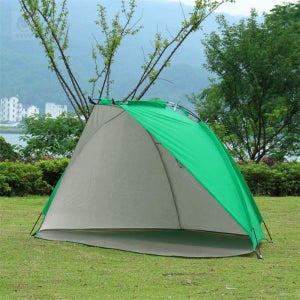 2인용 비치쉐이드 그늘막텐트 220x120cm 그린 감성텐트 접이식모기장