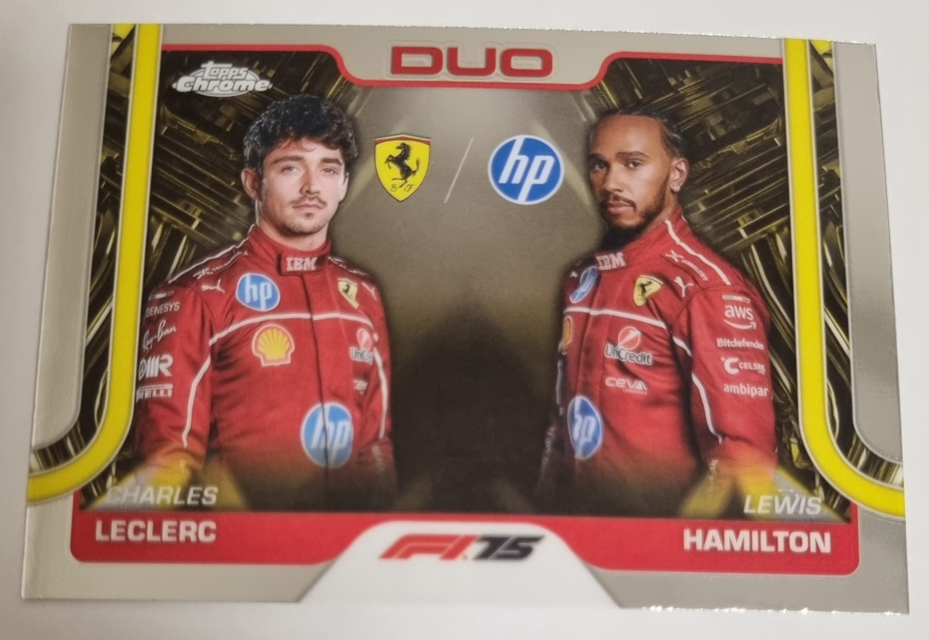 2025 F1 르클레르 해밀턴 카드 TOPPS CHROME 카드 탑스 크롬