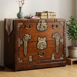 가온공방 원목 제기함 750 봉황 반닫이 목기함 제기보관함 목기보관함 고가구