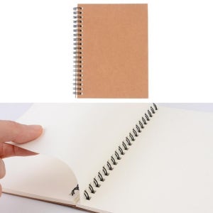 드로잉북 연습장 깔끔한 스프링 무지 노트 공책 크라프트 줄없는