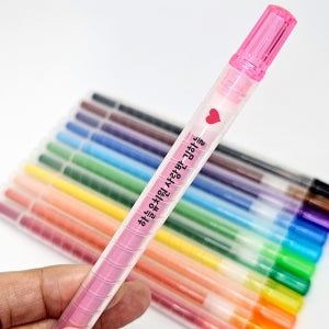 각인 네임 색연필 12색 이름 인쇄 돌돌이 신학기 준비물 세트