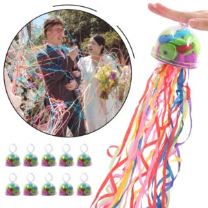 안전한 종이폭죽 10P 폭약없는 소리없는 생일 이벤트 줄폭죽 축포