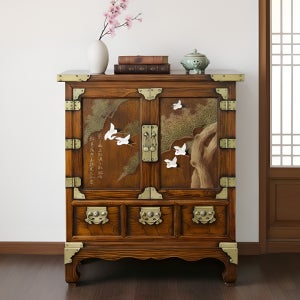 가온공방 원목 머릿장 750 제기함 전통 고가구 상감 장식장