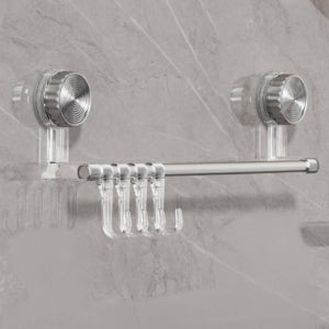 다용도 무타공 거치대 수납 벽행거 스텐 걸이 수건