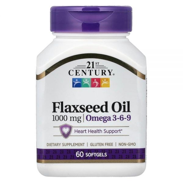 21st Century 아마씨 오일 1000 mg 소프트젤 120 카운트 22407 1 120개 (1개)