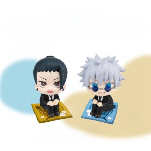 메가하우스 룩업 주술회전 고죠 사토루 & 게토 스구루 세트 슈트ver 미니 방석 포함