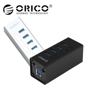 오리코 A3H4 USB3.0 4포트 허브(유전원) 블랙