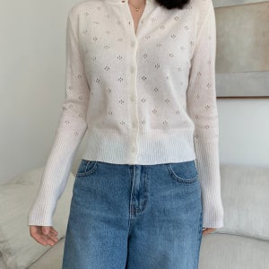 [SALE] 로우게이지 캐시 스카시 펀칭 가디건